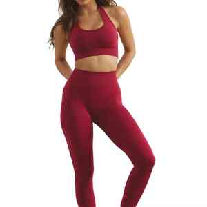 Conjunto de Yoga de Diseño Superior para Mujer, Leggings Elásticos Personalizados de Cintura Media, Talla Adulto, Suaves y Elásticos, Conjunto de Yoga Deportivo y Elegante - Product Image 1