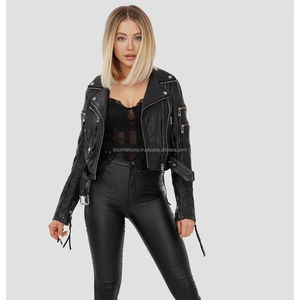 Chaquetas de Cuero Genuino para Mujer, Hechas en Pakistán, Tejidas, Transpirables, Impermeables, Resistentes al Viento, con Cierre, Estilo Moderno - Product Image 1