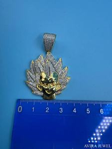 Colgante de Plata 925 Autenticada GRA, Estilo Hip Hop, Tono Oro Amarillo, con Diamantes Moissanite, Joyería para Hombre y Mujer - Product Image 6