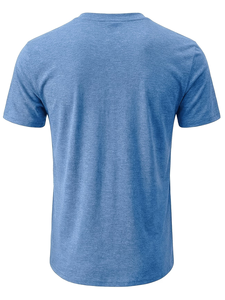 Men's Short Sleeve Henley T-Shirt Solid Color Knitted Cotton Casual Regular Fit Breathable V-neck Maroon Jersey Button-<b>Up</b> 180g - Product Image 3
