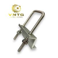 Système de montage solaire pour tubes rectangulaires VNTECH OEM/ODM avec pince de bordure à boulon en U 40x80mm pour support PV