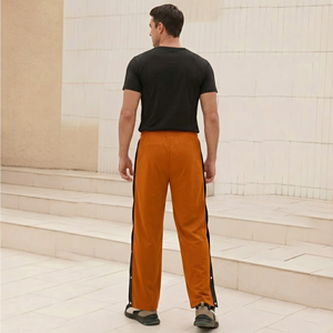 Men's Flare Side Button Sweatpants With Black Side Button <b>Drawstring</b> Waist Pants Men Street Fashion Jogger Side Button <b>Trouser</b> - Product Image 2