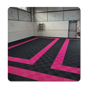 Dalles de sol de garage en plastique PP colorées, emboîtables, 40*40*1,8 cm - Product Image 1