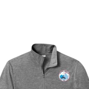 Jack and Jill Mens Grey Lightweight Quarter Zip Pullover Casual <b>Athletic</b> Half Zip Sweatshirt Comfort Activewear - Product Image 2