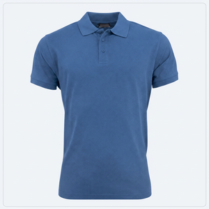 Men's Short Sleeve Solid Color Pique <b>Polo</b> <b>Shirt</b> Casual Collared Design Regular Fit Knitted Teal <b>Blue</b> 2027 - Product Image 5