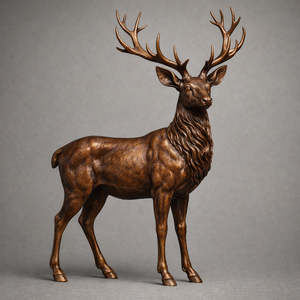 ของที่ระลึก ของขวัญ งานโลหะสั่งทำ รูปสัตว์ทองเหลืองขนาดเล็ก 3 มิติ รูปปั้นกวางทองสัมฤทธิ์ สำหรับใช้เป็นที่ทับกระดาษ - Product Image 2