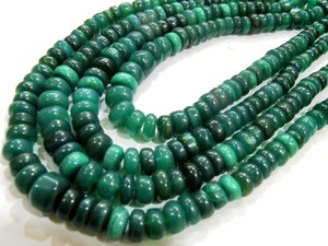 Perles en onyx vert naturel, calcédoine, rondes, lisses, 7 à 12 mm, 8 pouces - Product Image 2
