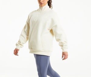 Sudaderas y Hoodies de Mujer de Estilo Moderno, Fabricante Personalizado, Sudaderas de Forro Polar de Alta Calidad con Media Cremallera y Manga Larga Bordadas - Product Image 1