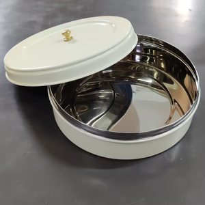 Wholesale Stainless Steel Chapati Box With <b>Lid</b> Minimalist Design Dishwasher Safe Round 24cm Durable Casserole <b>Pot</b> - Product Image 5