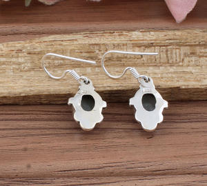 Boucles d'oreilles pendantes de luxe en labradorite naturelle, argent massif 925, bijoux faits à la main, éclat bleu unique, mariage, anniversaire, fête - Product Image 3