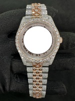 Montres RUDRA JEWELS de luxe en acier inoxydable, mouvement automatique mécanique japonais, 12 sport, élégantes, charmantes, moissanite, carrées, 20 mm