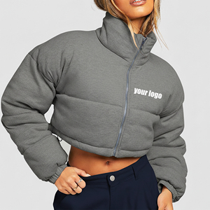 Chaqueta acolchada de nailon 100% impermeable de alta calidad con diseño moderno, para mujer, con bajo MOQ, color sólido, para invierno. - Product Image 1