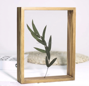 Cadre photo en bois rustique et couleur bois naturel Double image solide Photo en bois Articles cadeaux décoratifs - Product Image 3