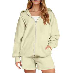 Custom Women's Hoodie And Jogger <b>Set</b> <b>Lounge</b> Wear Sweatshirt <b>Two</b> <b>Piece</b> Cotton Shorts <b>Set</b> Casual Sportswear Outfit - Product Image 4