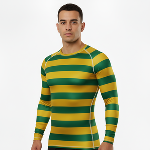 Custom Long Sleeve Rash Guard for Mens UV Sun Protection UPF 50 Spandex <b>Compression</b> <b>Shirts</b> Swim Surfing Quick Dry Rashguard - Product Image 2