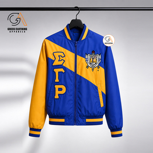 Chaqueta Universitaria de Calidad Profesional para Capítulos de Sigma Gamma Rho, Forro Polar Transpirable de Alto Gramaje, Manga Larga, Cierre de un Solo Botón, Tallas Grandes - Product Image 5