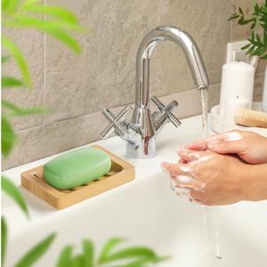Jabonera de Bambú Moderna y Lujosa para Baño y Cocina con Drenaje de Agua, Ecológica, Duradera, Fácil de Limpiar, Accesorio para el Hogar - Product Image 2