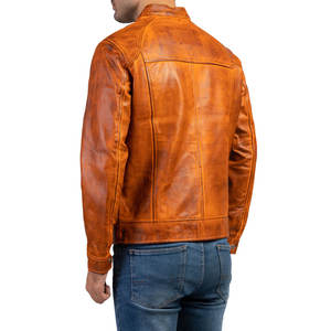 Chaqueta de Invierno para Hombre de Cuero Genuino, Color Personalizado, Cuello Alto, Logotipo Frontal, Impermeable, Resistente al Viento, Transpirable, Estilo Urbano - Product Image 3
