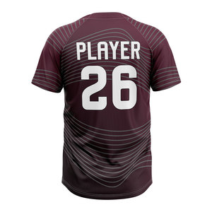 Camiseta de Béisbol Personalizada con 2 Botones en la Parte Delantera, Uniforme de Equipo para Clubes, Ligas, Pedidos al por Mayor, OEM y de Marca Privada - Product Image 2