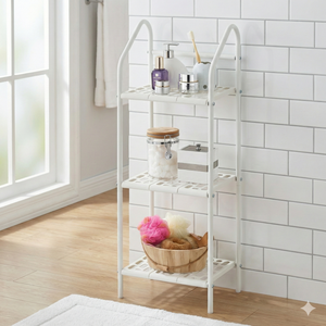 Modern 3-Tier Metal Durable Space-Saving Bathroom <b>Shelf</b> Direct Wholesale Taiwan Manufacturer Steel Frame Storage Furniture - Product Image 1