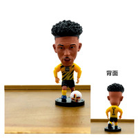 Bobblehead de joueur étoile de football en résine personnalisé Mini modèle de sculpture sportive pour tableau de bord de voiture et décoration de la maison