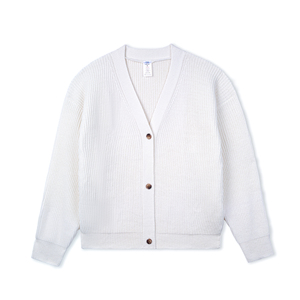 Cardigan décontracté pour femme, hiver, épais, anti-plis, simple, col en V, manches longues, tricot torsadé, 3 boutons, épaules tombantes, 380-580g - Product Image 1