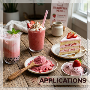 Polvo de Fresa para Cócteles Hecho en Taiwán, Certificado ISO 22000, Polvo de Té con Leche de Disolución Rápida, Ingrediente para Té Helado - Product Image 3