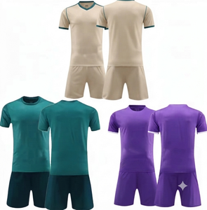 Custom Soccer Uniform Quick Dry Breathable Polyester Mesh Digital Print Short Sleeve Team <b>Name</b> Logo Solid Color Regular Fit - Product Image 1