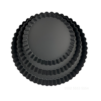 Moule à quiche rond de 9 pouces à fond fixe en alliage d'aluminium durable pour gâteaux, tartes, tourtes et mousses, usage commercial et domestique