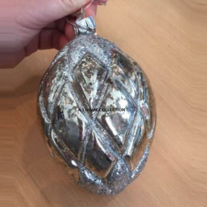 Décoration de Noël suspendue en argent, motif Père Noël, idéale pour les fêtes - Meilleures ventes - Product Image 4