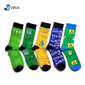 Fabricant de chaussettes personnalisées à motifs mathématiques, chaussettes à motifs scientifiques STEM, marque privée, vente en gros, usine - Product Image 1