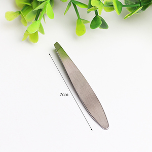 Low MOQ Stainless Steel Mini 7 cm Eyebrow Tweezers Eyelash <b>Extension</b> Tweezers - Product Image 4
