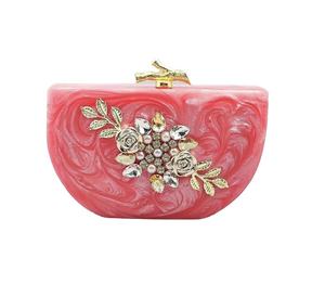 Pure Resin <b>Red</b> Model Ladies <b>Clutch</b> Eco-Friendly Customizable Wedding Parties Women Fashion Accessories Handmade Colourful Purse - Product Image 6