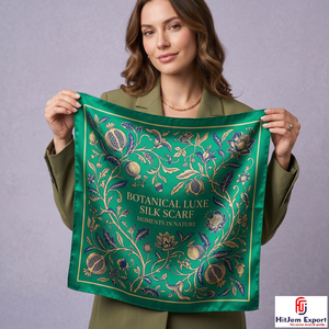 Pañuelo Cuadrado con Estampado Personalizado de Moda, Fabricante Textil de Marca Privada OEM ODM, Servicio de Fabricación de Telas Personalizadas - Product Image 3