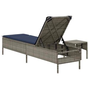 Tumbona de Patio con Respaldo Multi-posición en Ratán Sintético Gris, de Uso Individual o Múltiple - Product Image 6