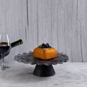 Support à gâteau décoratif en résine époxy antiadhésive, fait main, personnalisable, de qualité alimentaire, avec bord festonné, pièce d'art décorative, articles ménagers - Product Image 5