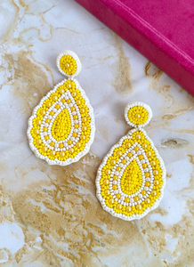 ต่างหูปักลายศิลปะ FAIZA CRAFT ทำจากโลหะผสมสังกะสี สีสันตามสั่ง สไตล์ดั้งเดิม ออกแบบหลากสีสัน ธีมเทศกาลต่างๆ - Product Image 4