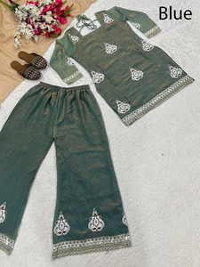 ชุดเล่น Salwar สไตล์อินเดียแบบดั้งเดิมเสื้อผ้าแนวพื้นเมืองสำหรับผู้หญิงชุดอินเดียและปากีสถานแบบแฟนซี - Product Image 3
