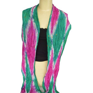 Pañuelo de Algodón Sedoso de Alta Calidad con Diseño Tie Dye Bandhani, Estilo Geométrico Informal, Perfecto para la Moda de Primavera, Venta al Por Mayor - Product Image 3