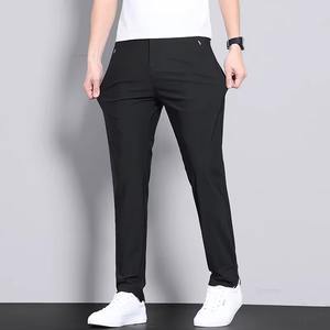 Pantalones Casuales Elásticos Ultrafinos para Hombre, Ligeros, Transpirables, de Secado Rápido, de Seda de Hielo, Ajustados, Rectos, para Negocios - Product Image 2