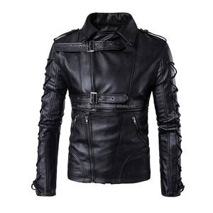 Nueva llegada ajustable chaqueta de cuero suave para hombres ropa de moda manga larga nuevo último estilo chaqueta de cuero para hombres - Product Image 1