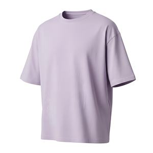 Camiseta Lisa Oversize para Hombre, Estilo Casual Urbano, Manga Corta, Algodón, Corte Holgado Minimalista, Top Básico de Verano - Product Image 4