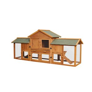Jaula de conejitos extra grande de 79,5 ", casa de dos carreras, hábitats de animales pequeños, techo impermeable, bandeja extraíble para conejillos de indias, hámsteres - Product Image 4