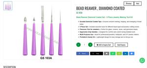 Kit de Herramientas para Joyería de 5 Piezas con Revestimiento de Diamante, Herramienta de Precisión para Agrandar Orificios de Perlas |   N.° de artículo GS-103A - Product Image 3