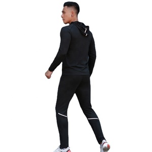 Custom Made Men's Active Gym Wear Athletic Tracksuit Set With Shirt Men's Full Front Zip Sweatsuit Set - Product Image 1