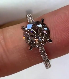 Hot Sale Real Gold S925 Silver <b>Women</b> Engagement Wedding <b>Rings</b> <b>Set</b> Oval Cut Diamond Engagement <b>Rings</b> Moissanite - Product Image 1
