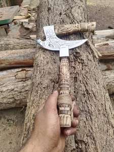 ขวานเหล็กตีขึ้นรูป ด้ามไม้ พร้อมลายสีแดง สำหรับตัดต้นไม้ ระดับ DIY - Product Image 5