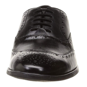 Zapatos Oxford de Vestir de Cuero Genuino Negro, con Punta en Pico y Cordones, para Hombre, Formales, para Oficina, de Color Sólido, para Todas las Temporadas - Product Image 6