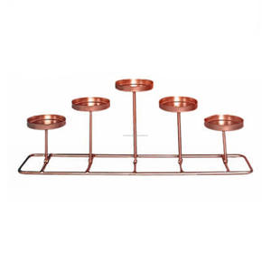 Porte-lampe chauffe-plat échantillon en métal fini rose disponible vacances décoratif impression européenne décor de mariage à la main - Product Image 3