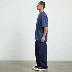 T-shirt court ample 100 % coton pour homme – T-shirt streetwear en toile épaisse respirante imprimé sérigraphié coupe carrée - Product Image 2